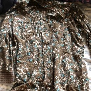 Brown floral top